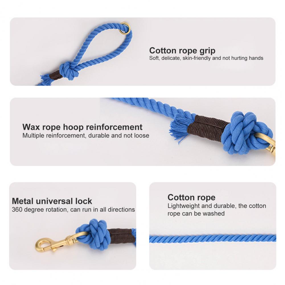 Dog Leash Solid Color Braided Pet Dog Traction Rope
