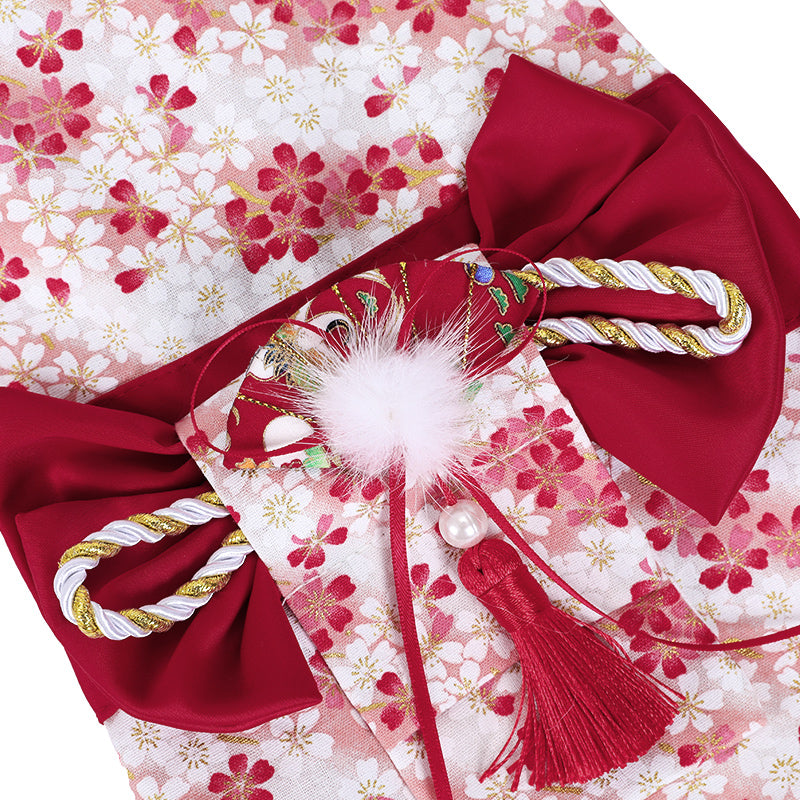 Sakura cat kitty Japan kimono spring summer thin style clothes fashion dresses