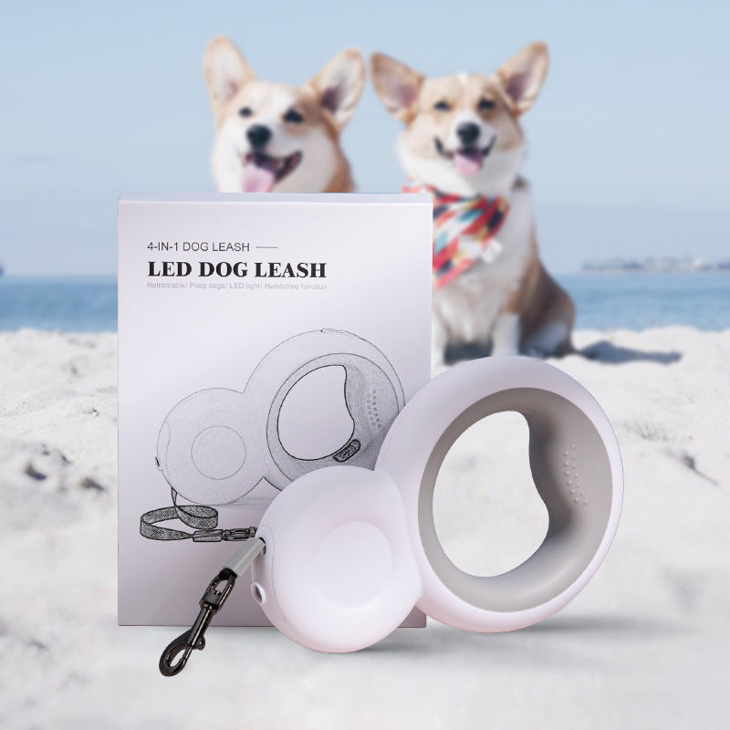 Dog Roulette Light Automatic Retractable 3M Nylon Puppy Leash Leads