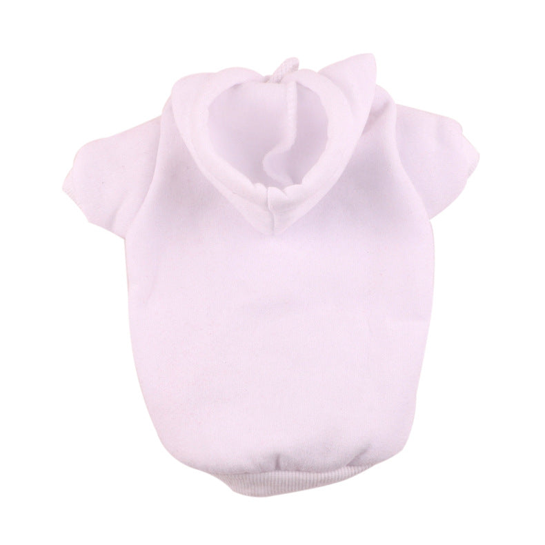 Pet Cat Solid Hooded Sweatshirt Winter Warm Hoodies Outfit
