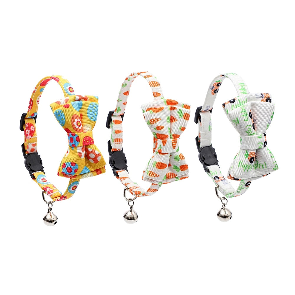 Cat Collars With Cute Bow Tie Bell