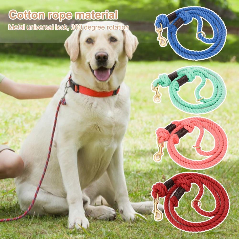 Dog Leash Solid Color Braided Pet Dog Traction Rope