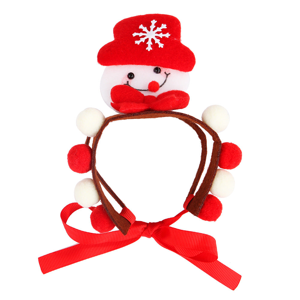 Cat Christmas Headdress Pet Headgear Xmas Hats