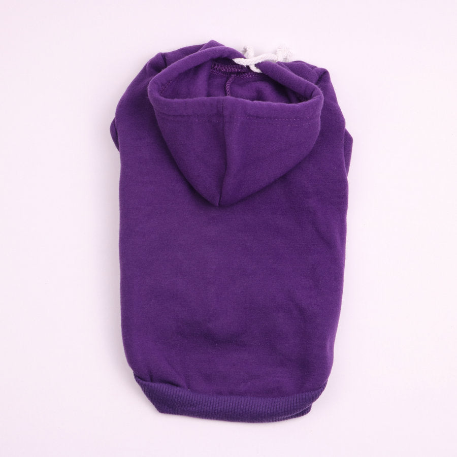 Pet Cat Solid Hooded Sweatshirt Winter Warm Hoodies Outfit