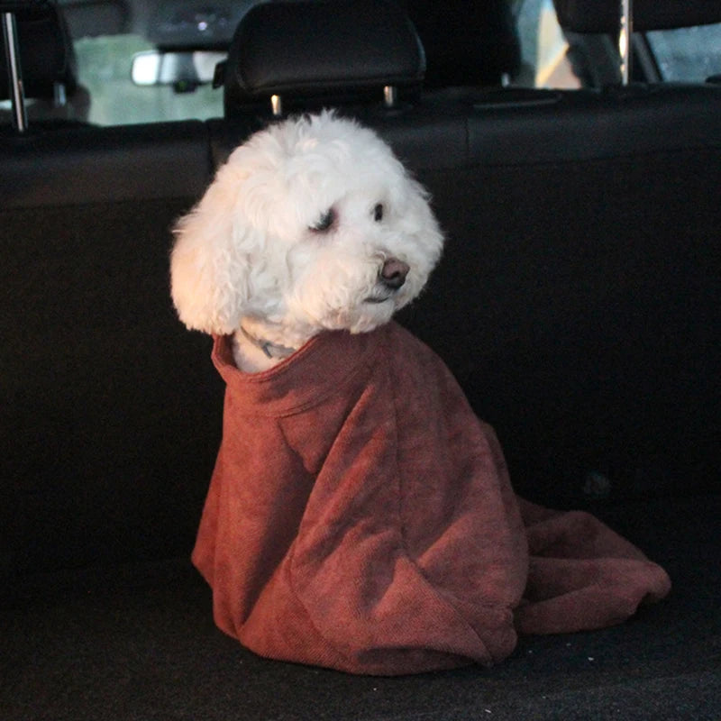 Pet Dog Absorbent Bath Towel Pet Dog Jacket Clothes