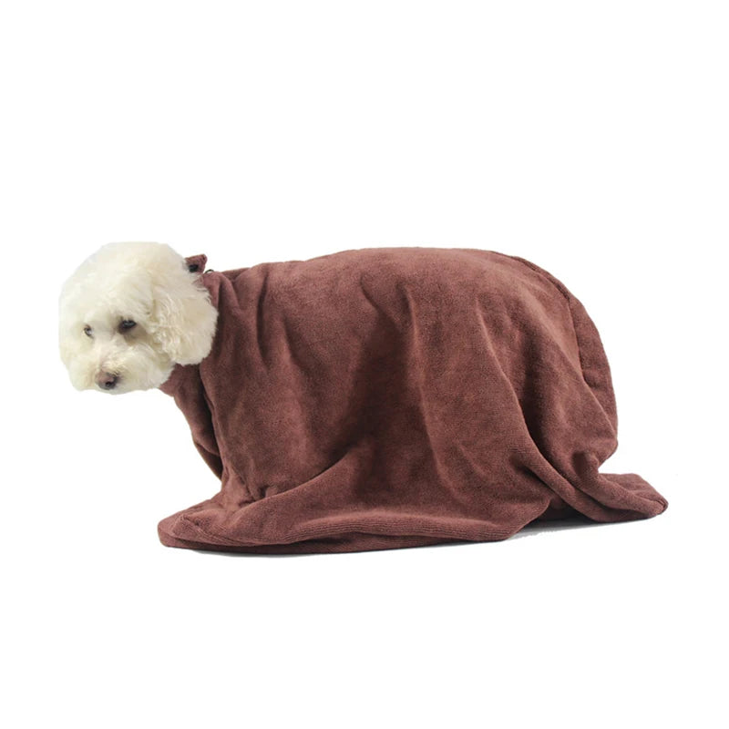 Pet Dog Absorbent Bath Towel Pet Dog Jacket Clothes