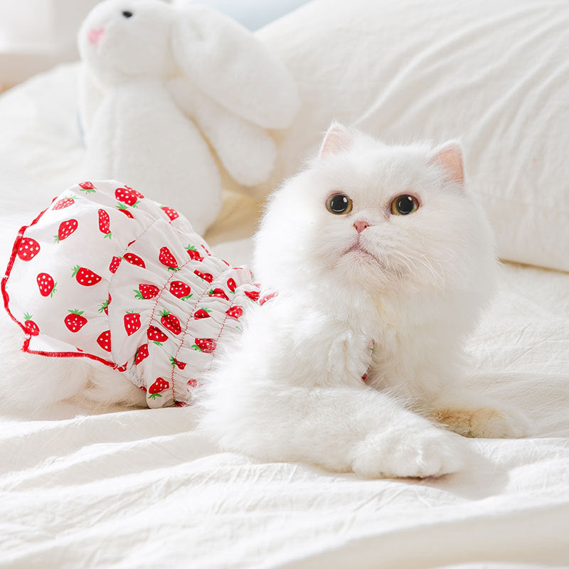 Strawberry For Dogs Dress Suspenders Pet Dog Clothes