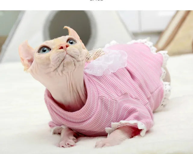 Cat Clothes Summer Shirt Thin Kitten Cute Pet Dress
