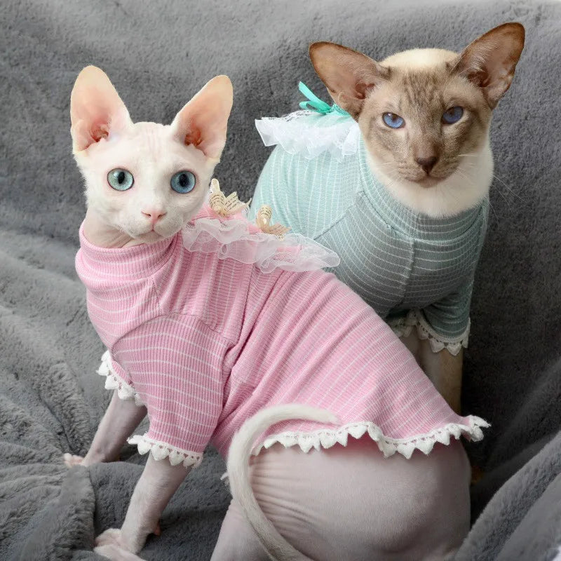 Cat Clothes Summer Shirt Thin Kitten Cute Pet Dress