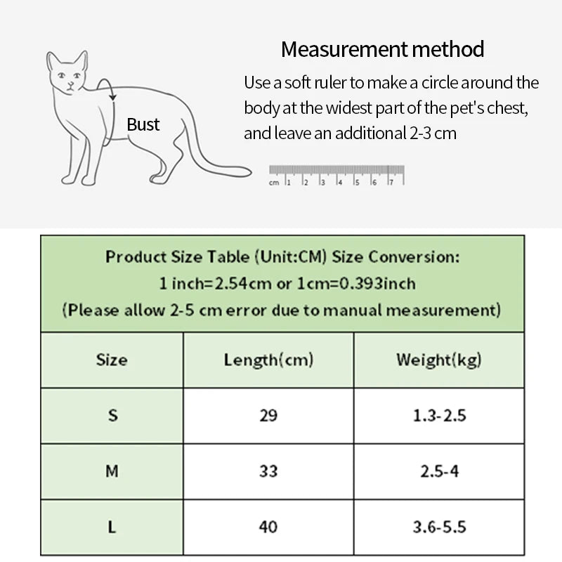 Cat Surgical Recovery Suits After Surgery Wear Pet Clothes