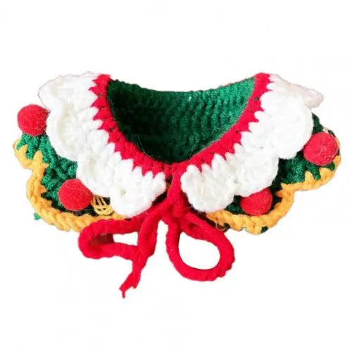 Pet Collar Towel Exquisite Neckerchief Soft Christmas Cats Petal Bibs