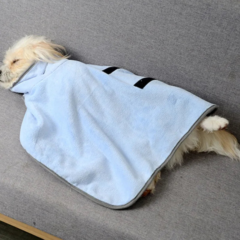 Pet Absorbent Towels Dogs Dry Their Robes With A Bath Towel