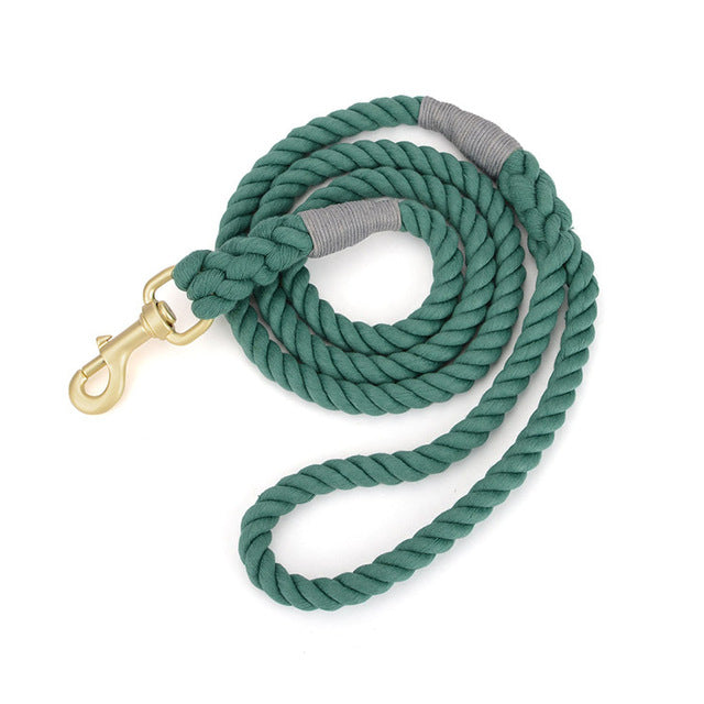 Pet Dog Woven Cotton Rope Leash Lead