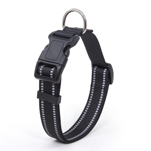 Reflective Dog Collar Nylon Adjustable Pet Collar