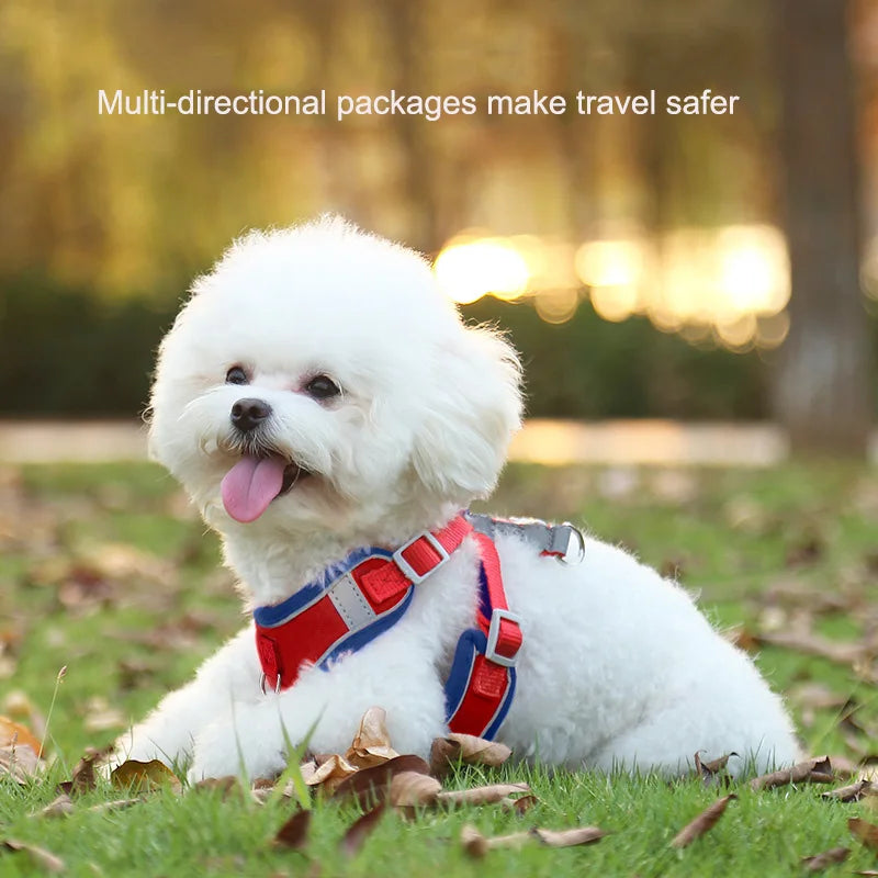 Dog Breathable Adjustable Harness Vest Walking Lead Leash