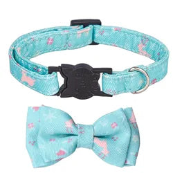 Bowknot Christmas Floral Cat Collar Bell Pet Dog Xmas