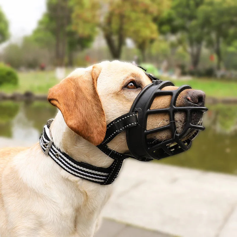 Prevent Biting And Chewing Upgraded Reflective Dog Muzzle