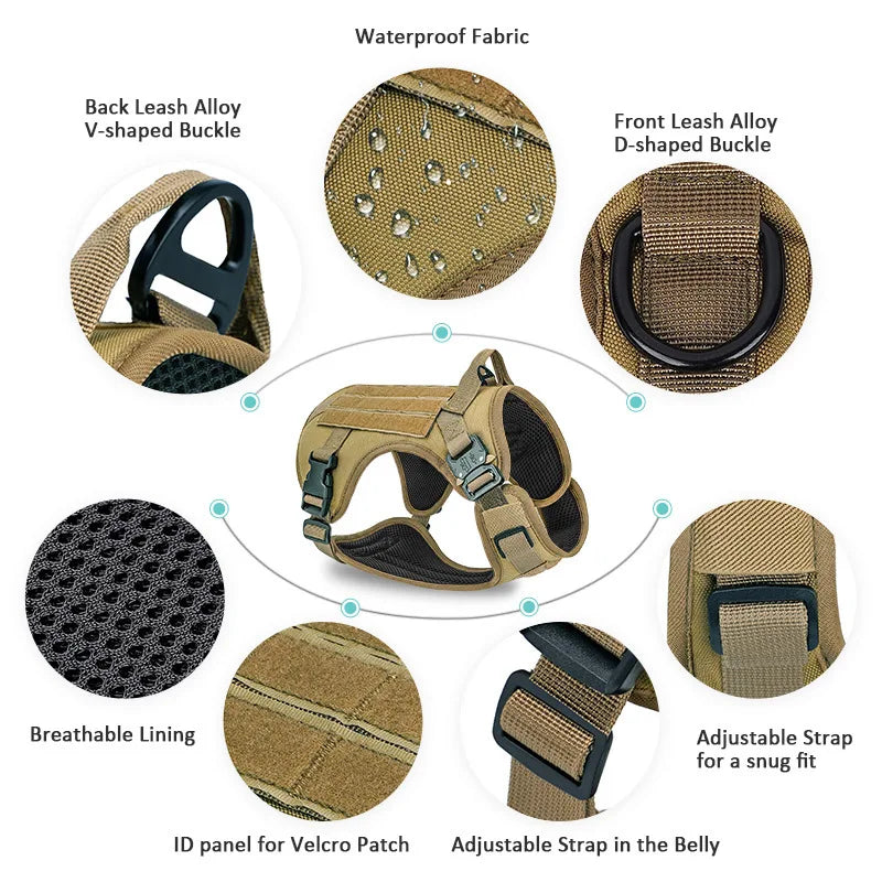 Adjustable Big Dog Tactical Harness Vest