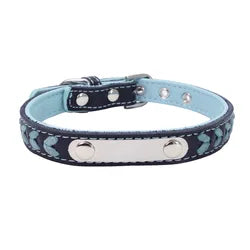 Leather Braided Dog Collar Neck Strap