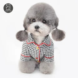 Small Dog Clothes Pet Puppy Plaid Pajamas