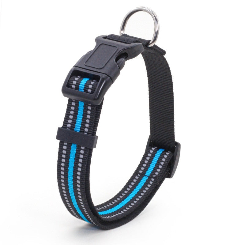 Reflective Dog Collar Nylon Adjustable Pet Collar