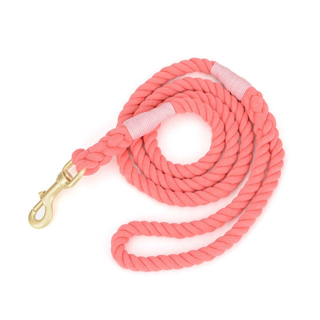 Pet Dog Woven Cotton Rope Leash Lead