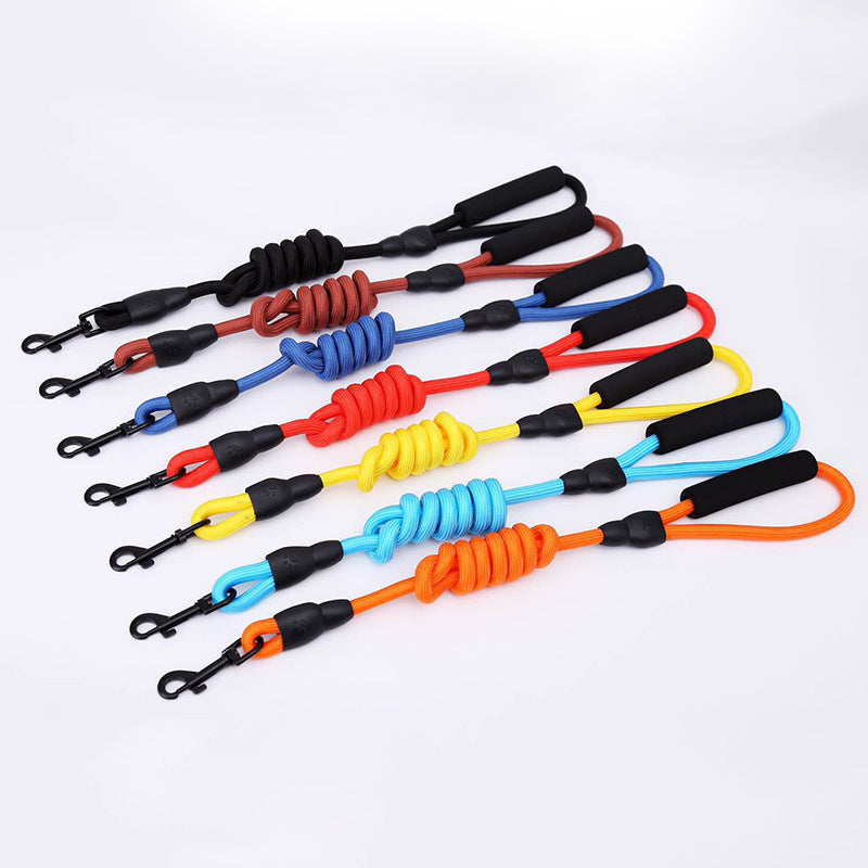 Solid Color Pet Adjustable Chest Strap Harness Leash With Collar Set