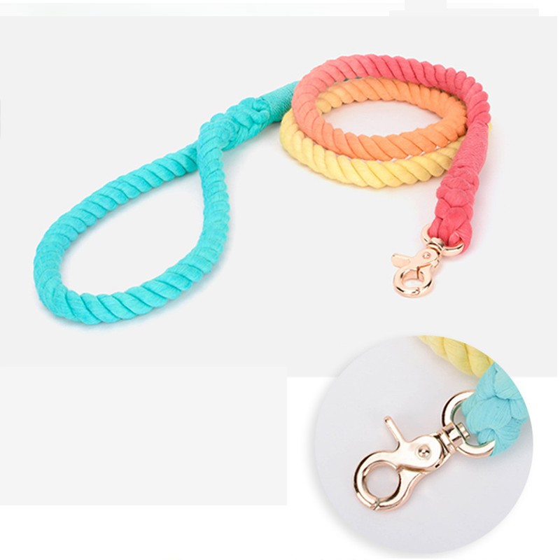 1.5M Colorful Pet Leash Round Cotton Long Dogs Traction Rope