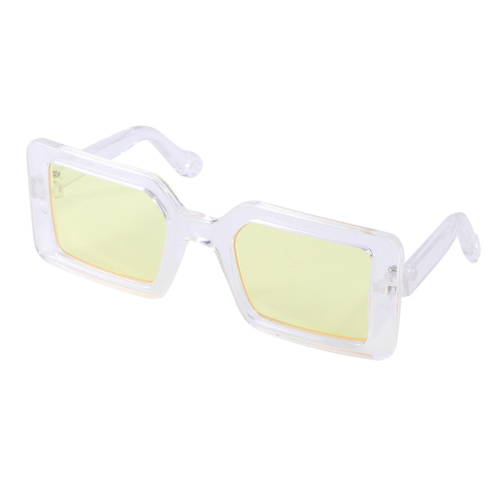 Plastic Transparent Sunglasses Cat Square Glasses