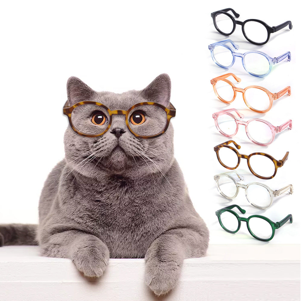 Pet Cute Glasses Plastic Transparent Cat Sun Glasses