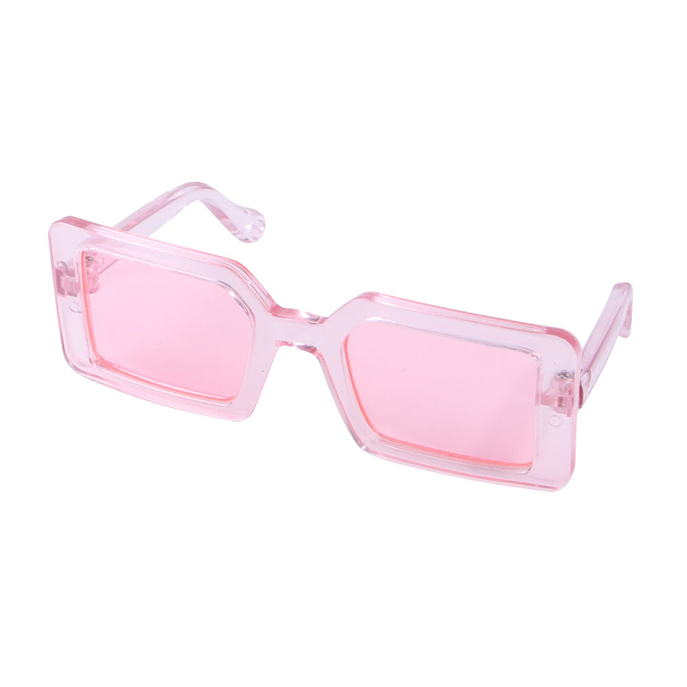 Plastic Transparent Sunglasses Cat Square Glasses