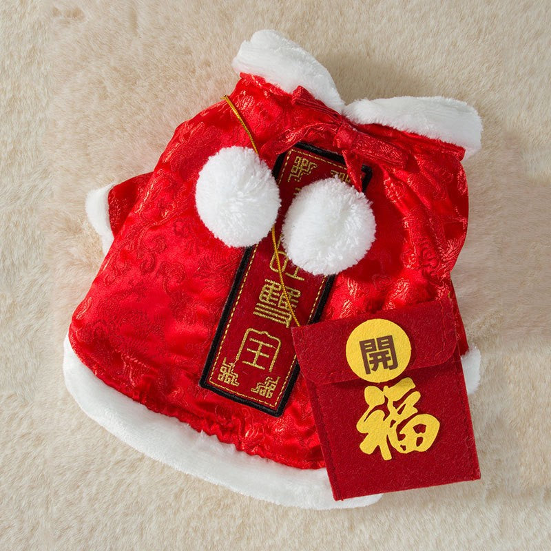 Pet New Year Tang Suit Cat Dress Thick Coat Clothes
