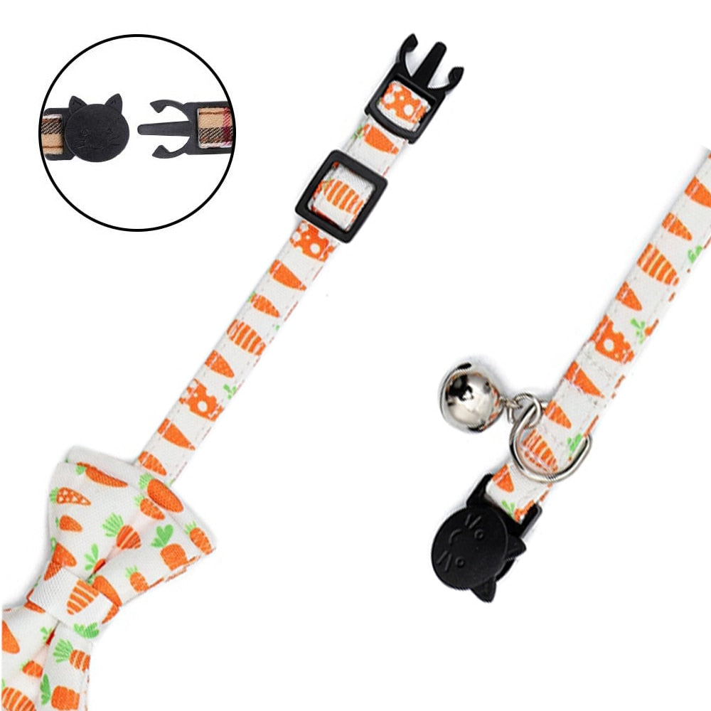 Cat Collars With Cute Bow Tie Bell