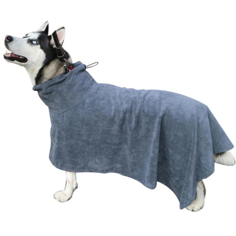 Pet Dog Bathrobe Microfiber Dog Bath Blanket