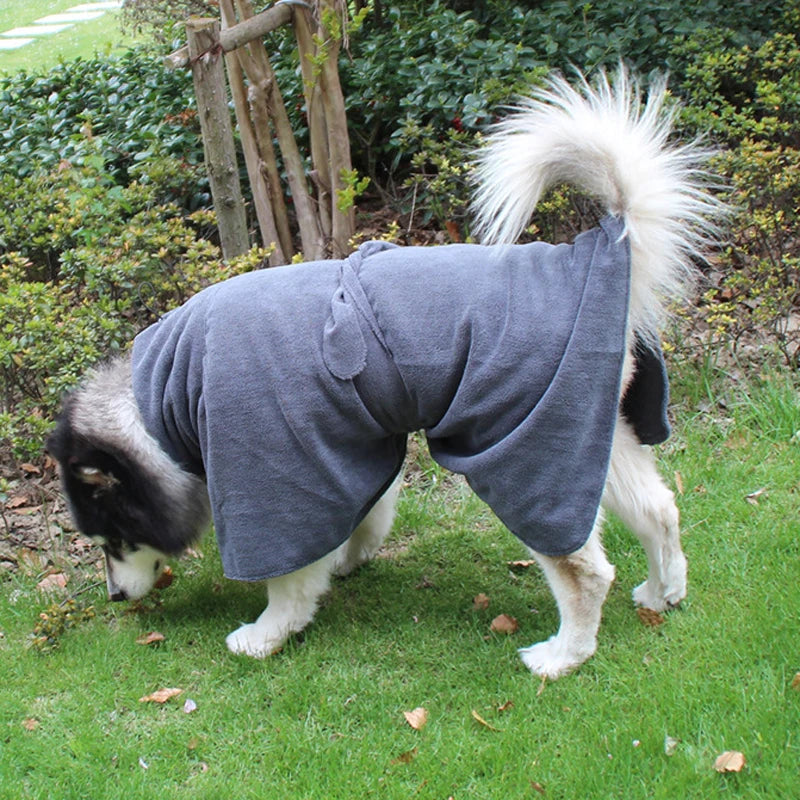 Pet Dog Bathrobe Microfiber Dog Bath Blanket