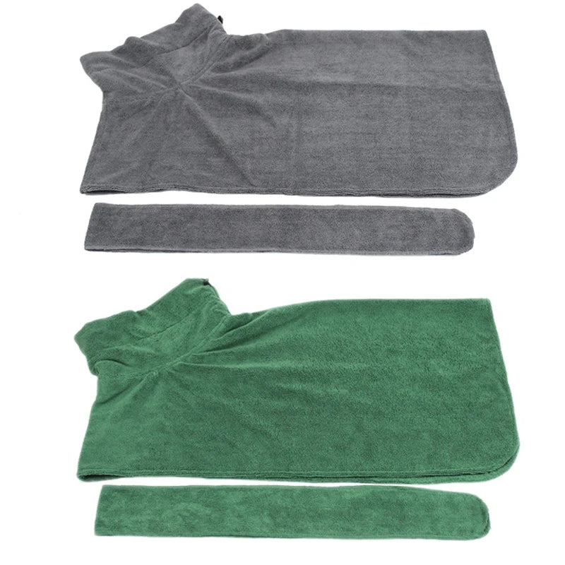 Pet Dog Bathrobe Microfiber Dog Bath Blanket