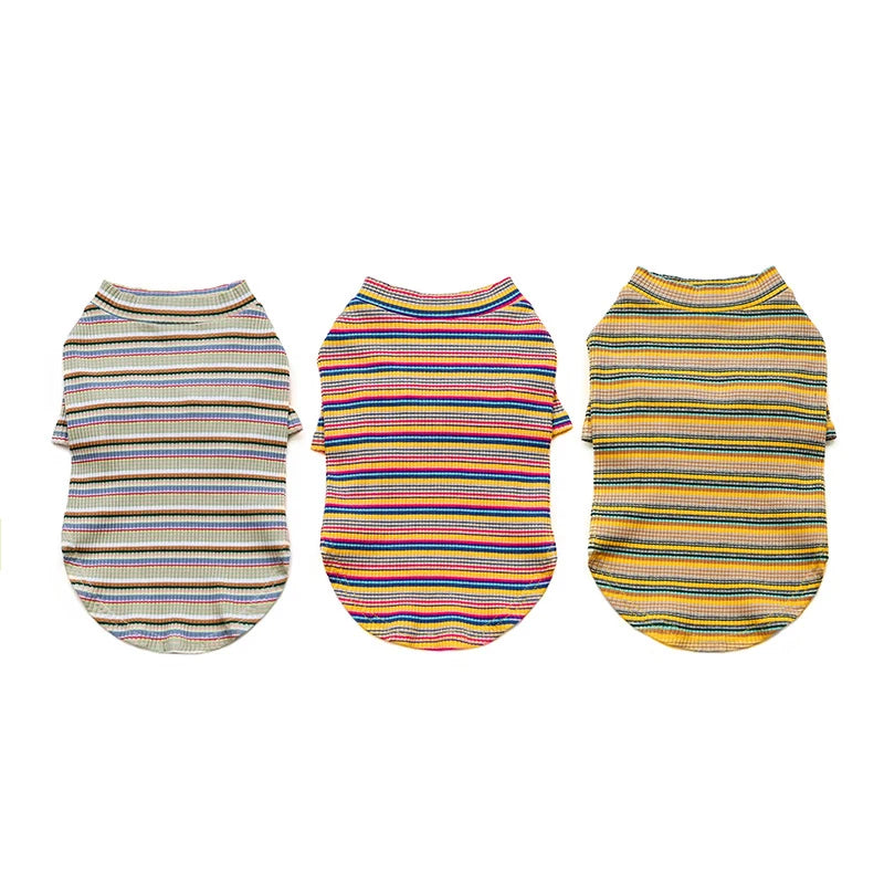 Pet Dog Clothes Striped Dog Jumpsuit Pajamas