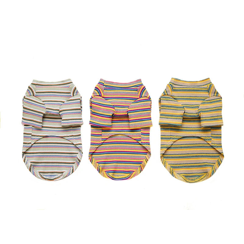 Pet Dog Clothes Striped Dog Jumpsuit Pajamas