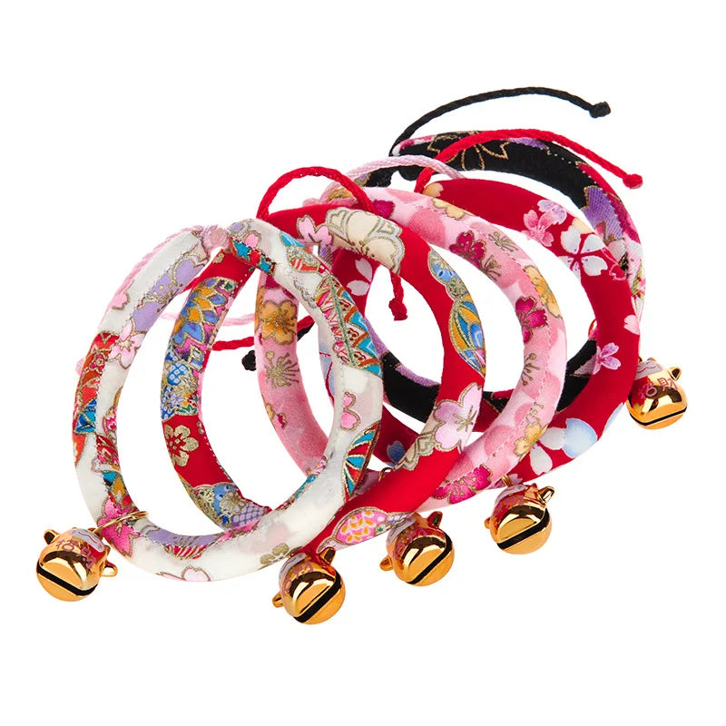 Pet Cat Necklace Adjustable Collar With Bells