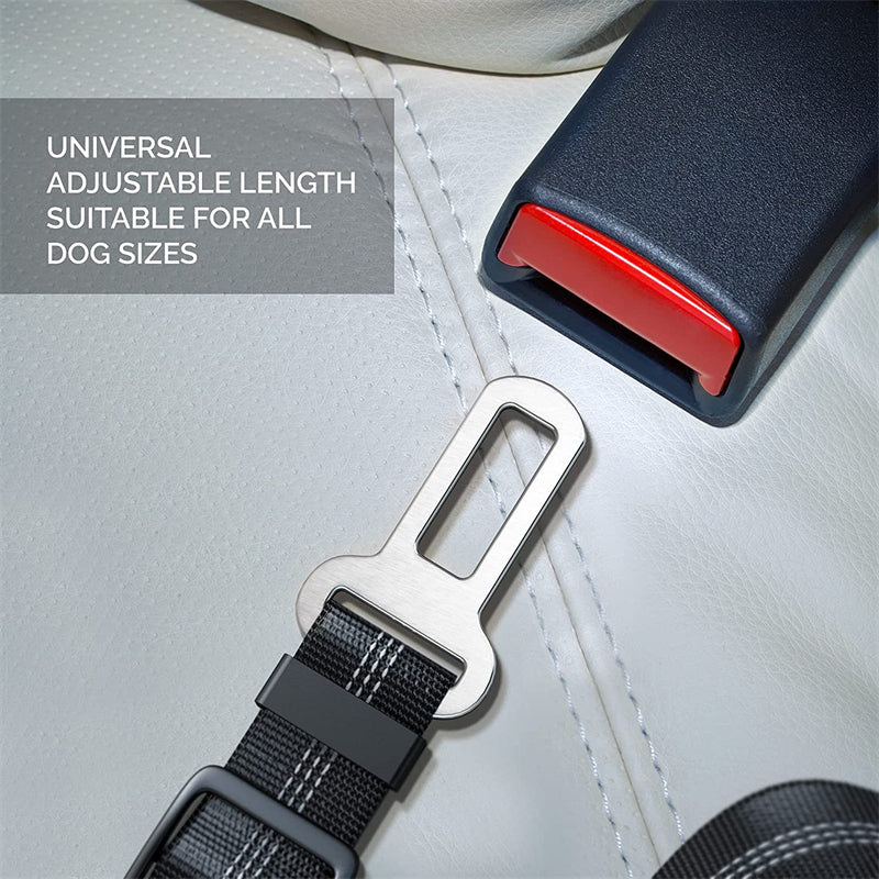 Dog Seat Belt Car Harness Durable Nylon Reflective Bungee Fabric Tether