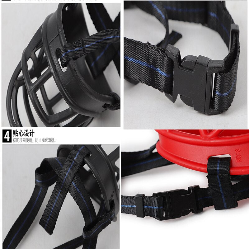 Soft Rubber Muzzle For Dogs Adjustable Puppy Mouth Cover