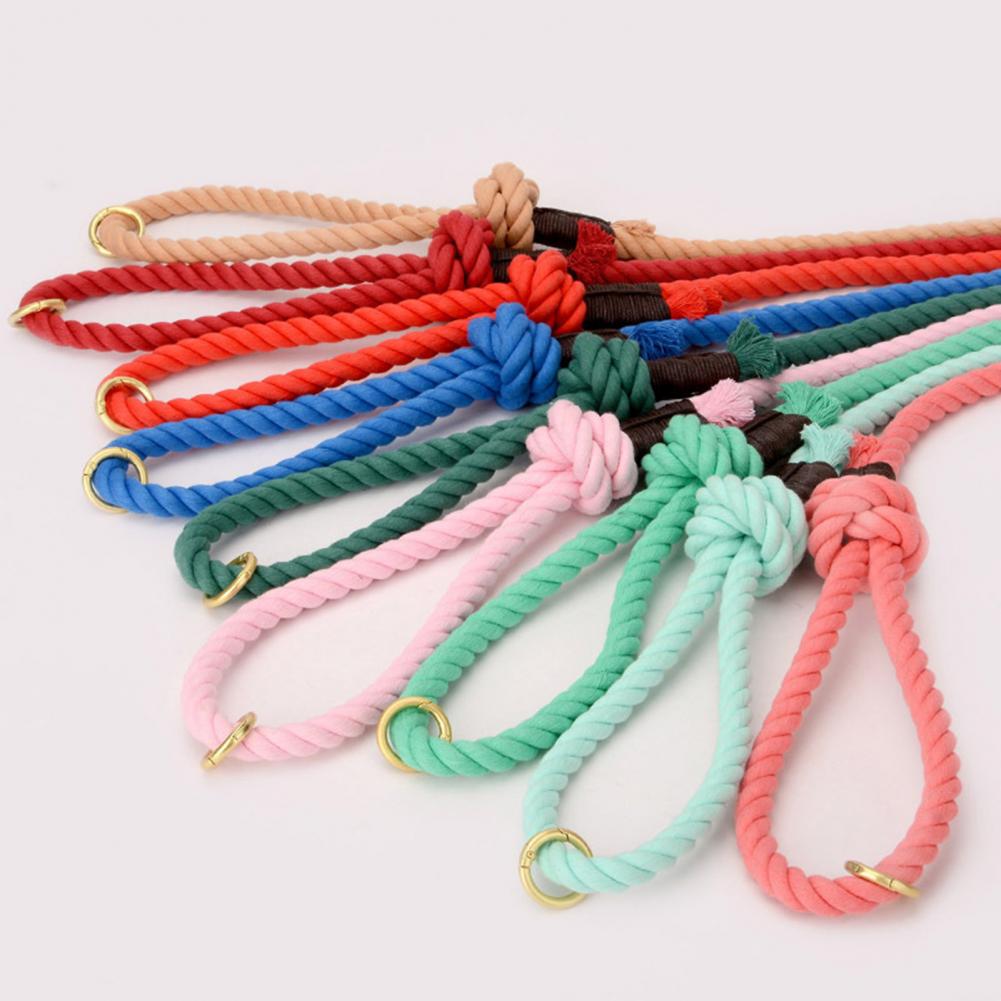 Dog Leash Solid Color Braided Pet Dog Traction Rope