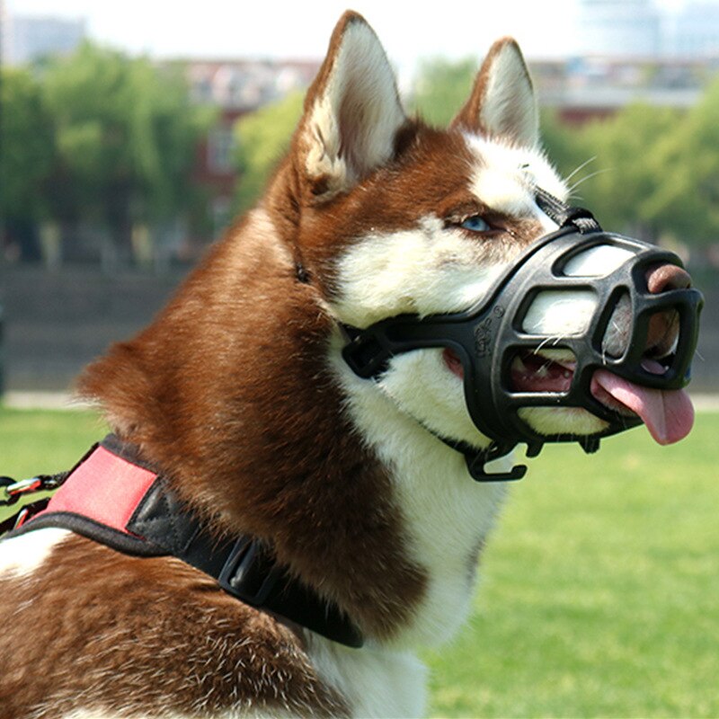 Soft Rubber Muzzle For Dogs Adjustable Puppy Mouth Cover