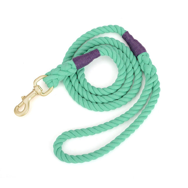 Pet Dog Woven Cotton Rope Leash Lead