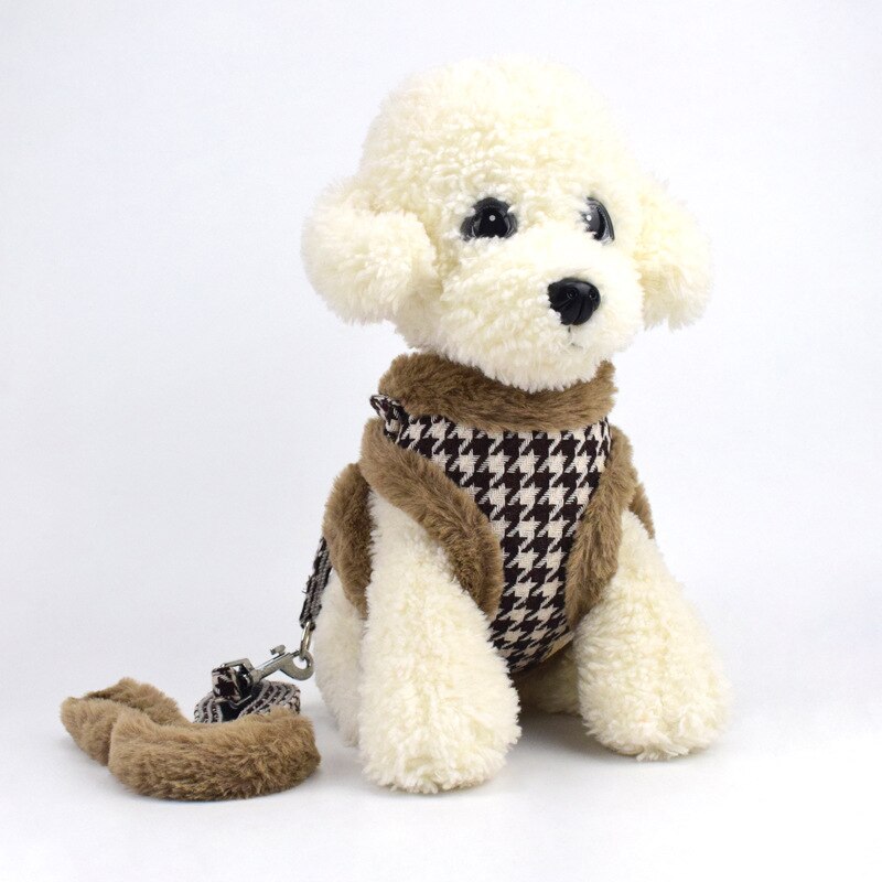 Warm Pet Dog Harness Chest Strap Adjustable Vest Leash