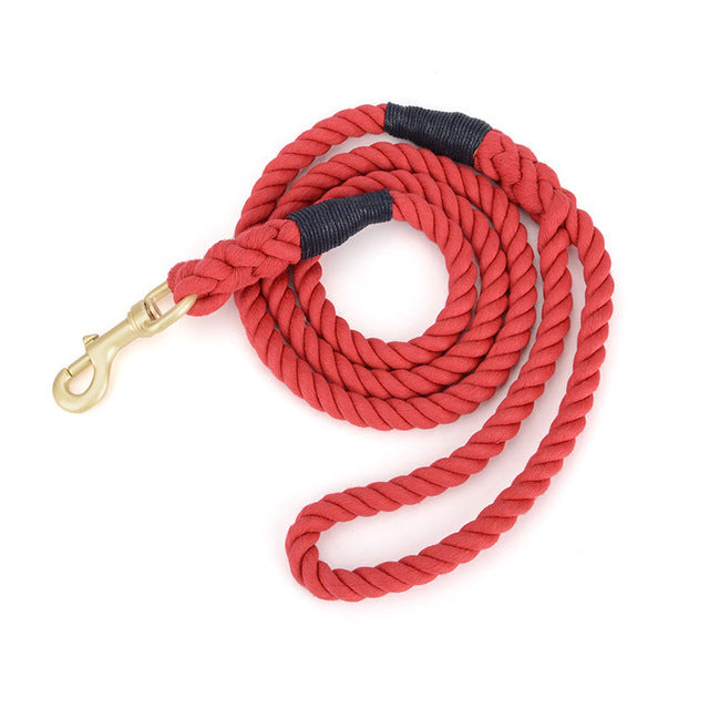 Pet Dog Woven Cotton Rope Leash Lead