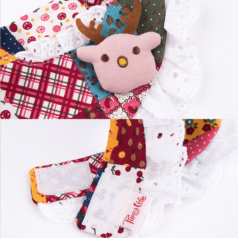 Print Triangle Bib Pet Cat Bandana Collar