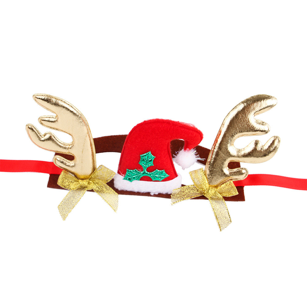 Cat Christmas Headdress Pet Headgear Xmas Hats