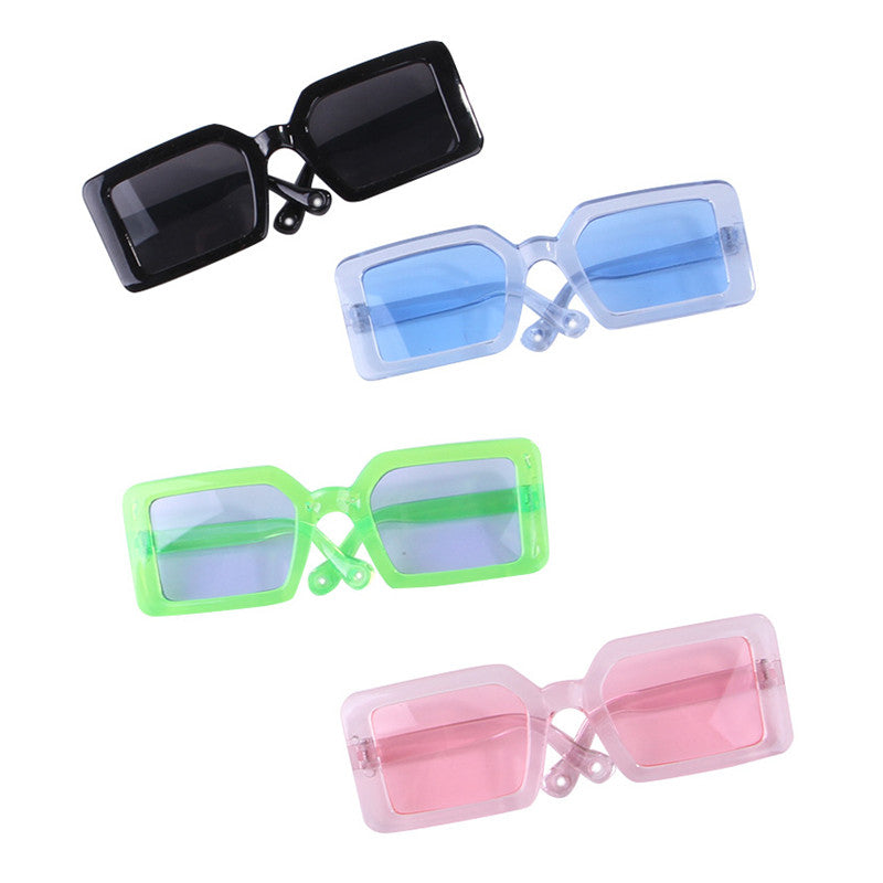 Plastic Transparent Sunglasses Cat Square Glasses