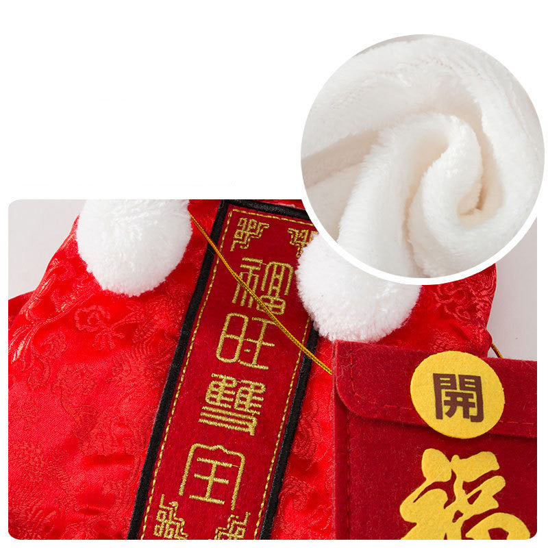 Pet New Year Tang Suit Cat Dress Thick Coat Clothes
